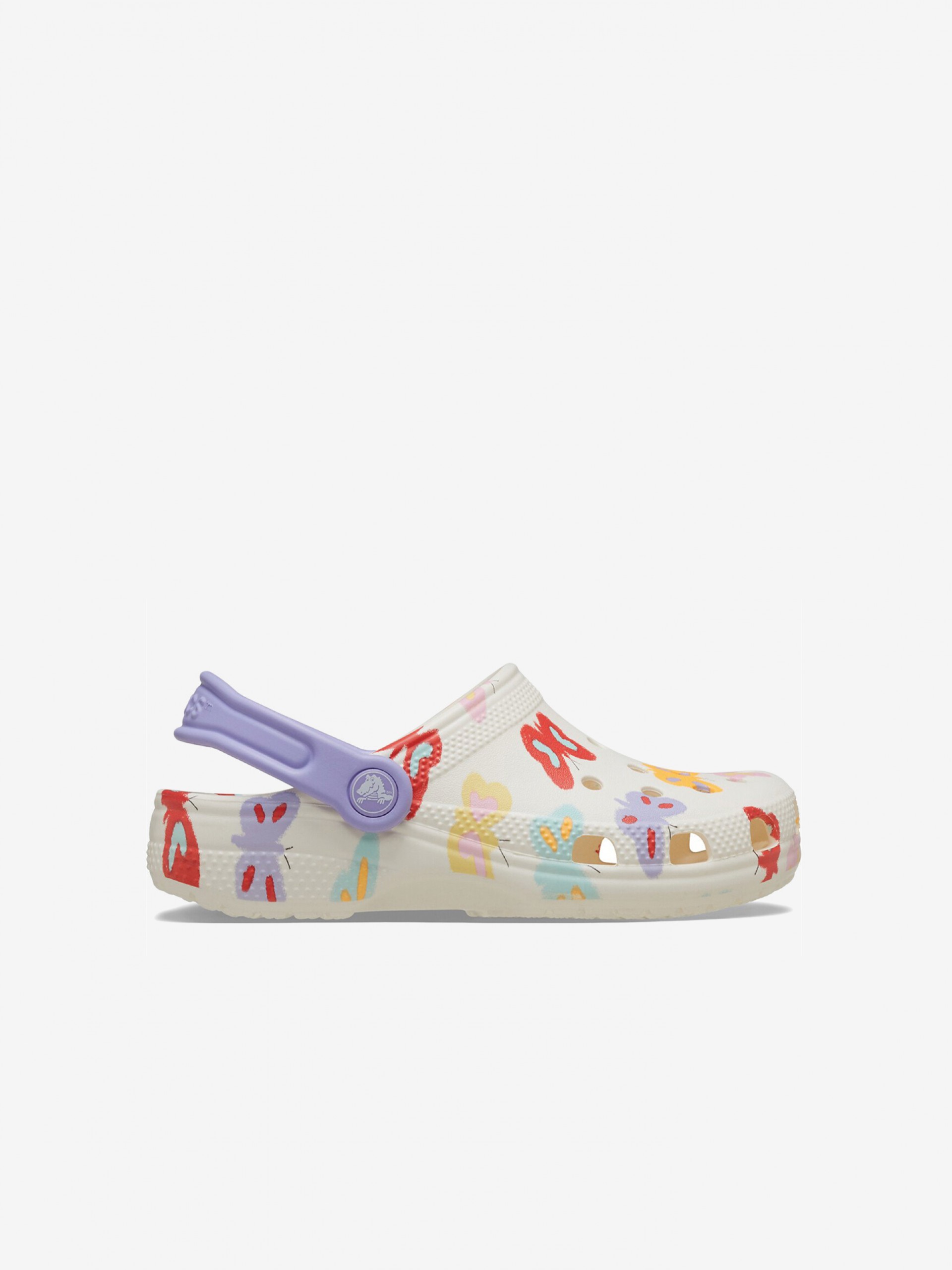 Crocs Classic Toddler White With Butterflies Sandals