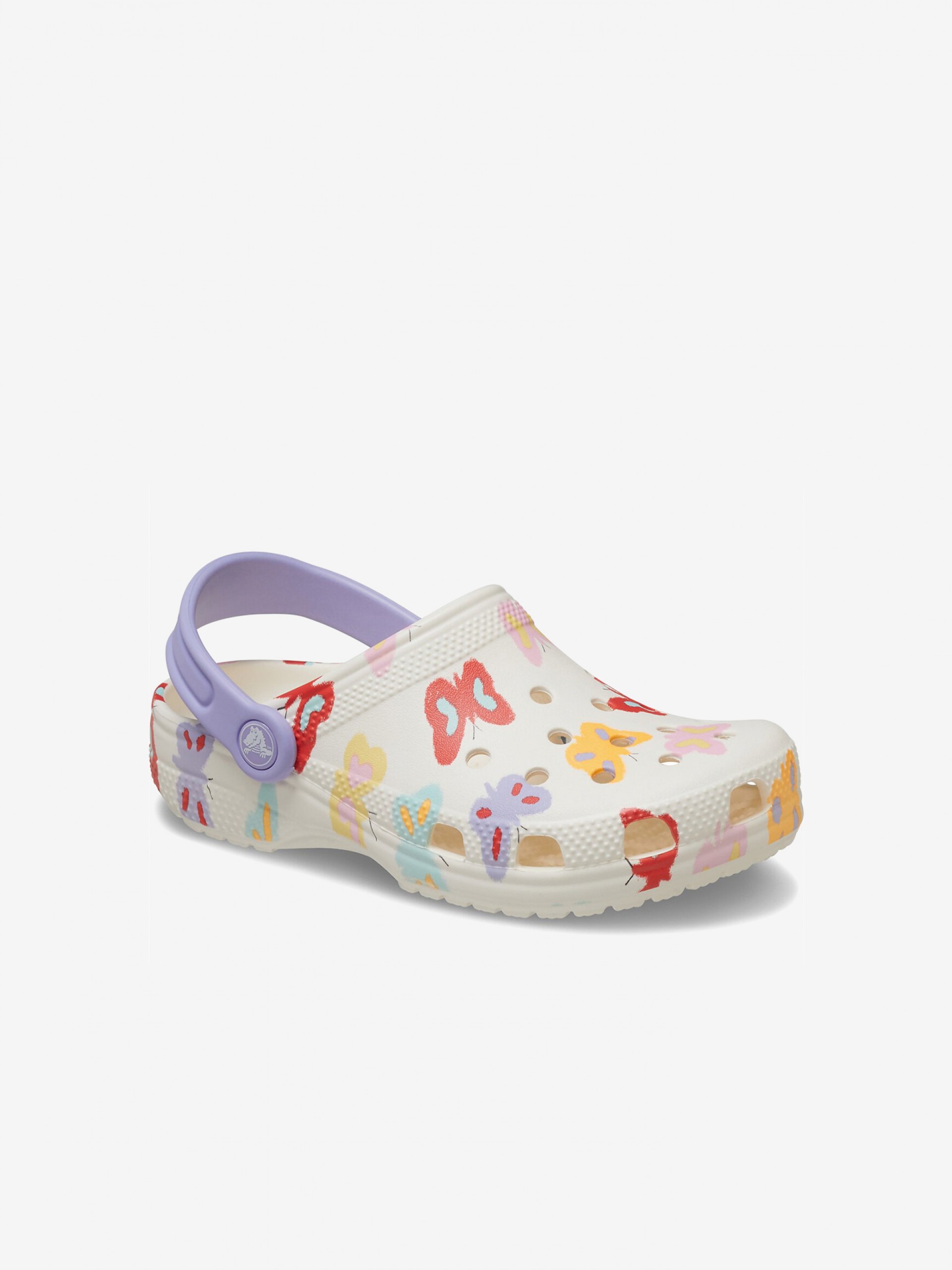 Crocs Classic Toddler White With Butterflies Sandals