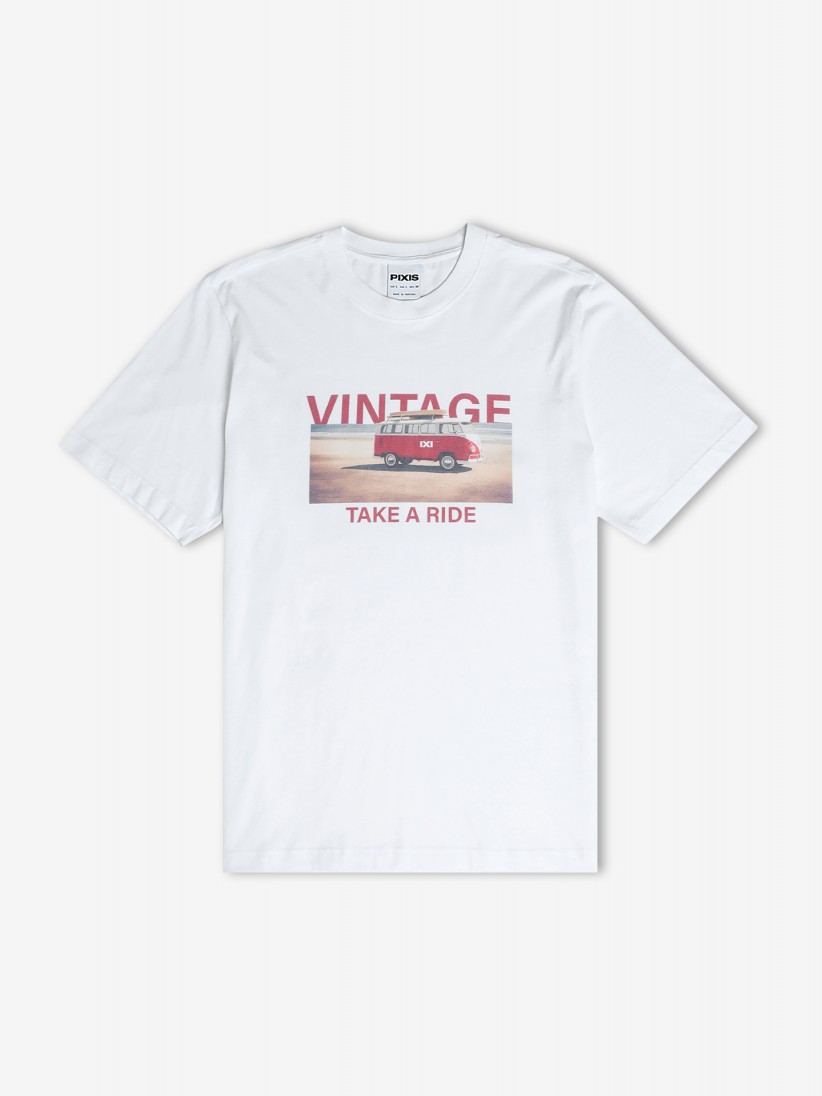 Pixis Vintage Summer White T-shirt