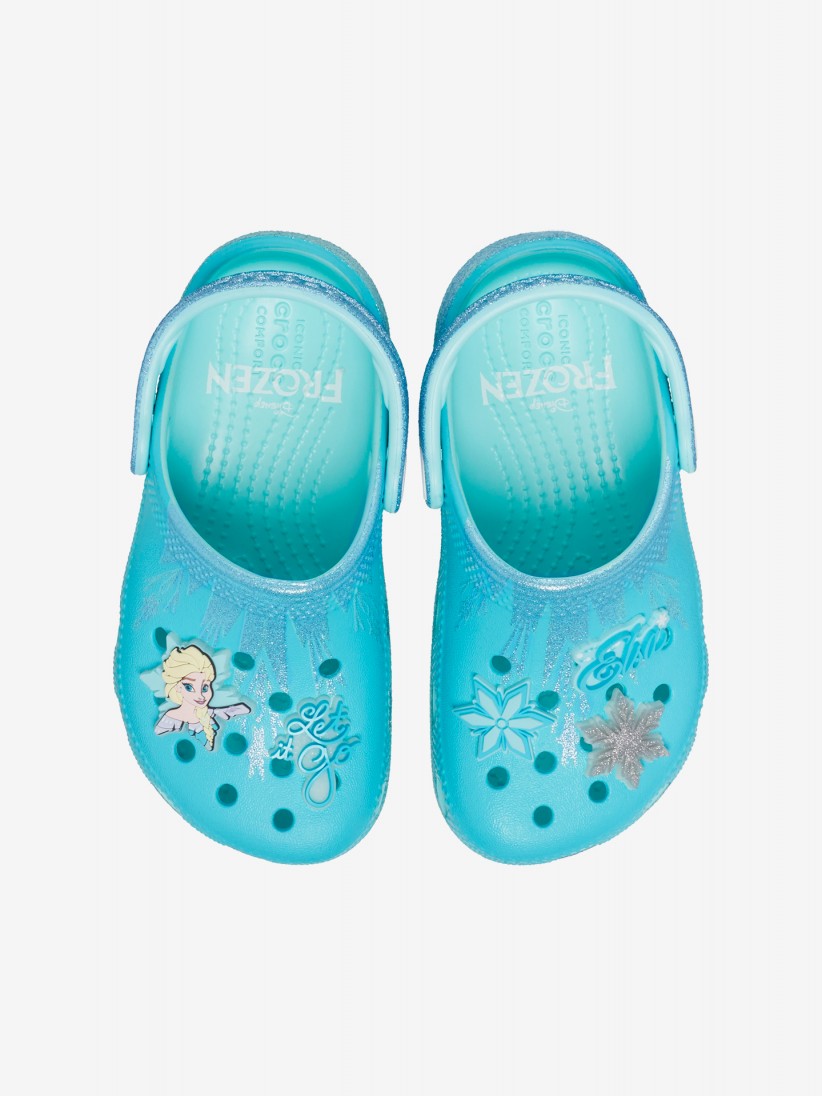 Sandlias Crocs Classic Elsa Frozen Kids Azuis