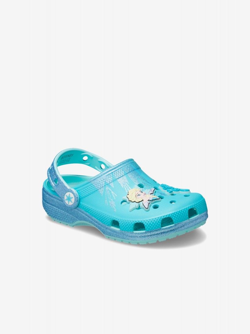 Sandlias Crocs Classic Elsa Frozen Toddler Azuis