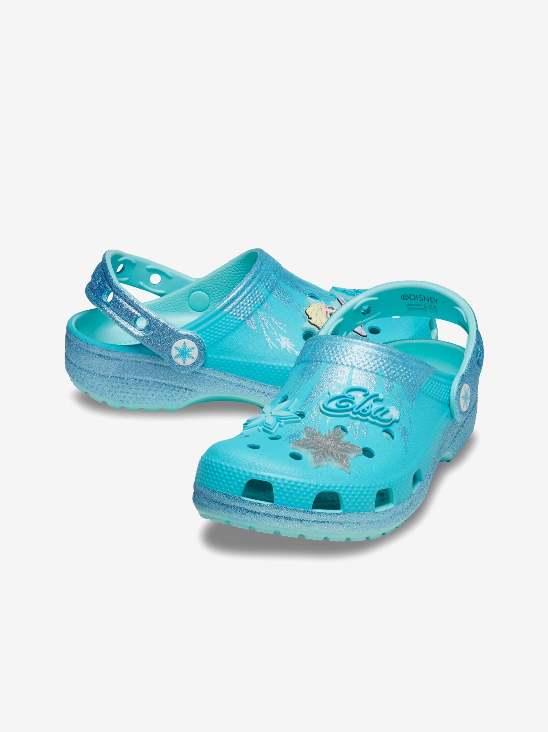 Sandalias Crocs Classic Elsa Frozen Kids Azules