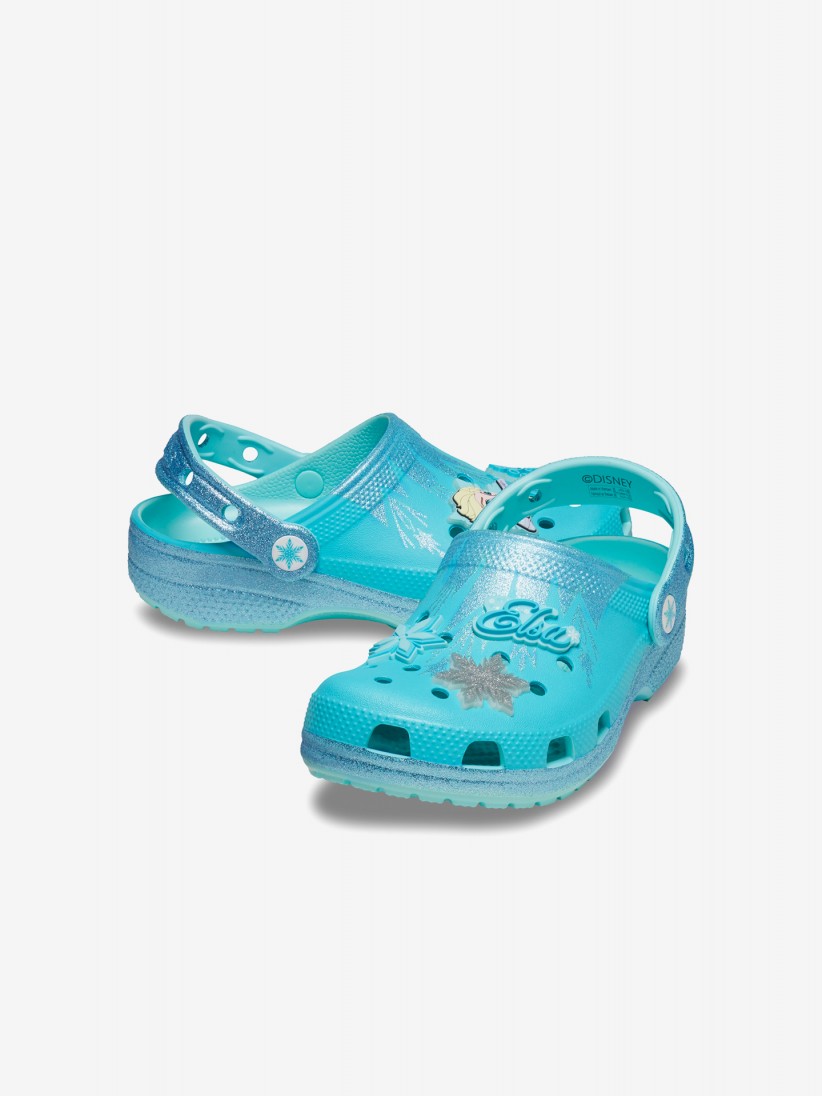 Sandlias Crocs Classic Elsa Frozen Toddler Azuis
