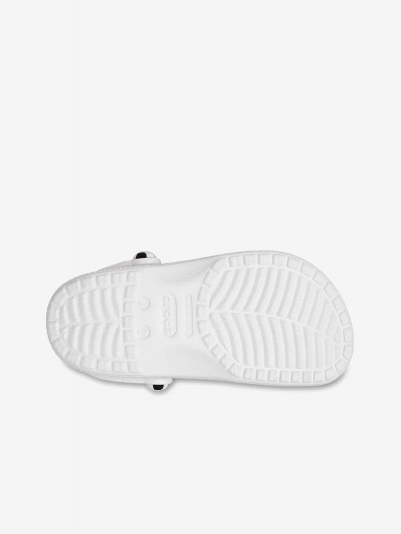 Sandlias Crocs Classic Bola de Futebol Kids Brancas e Pretas