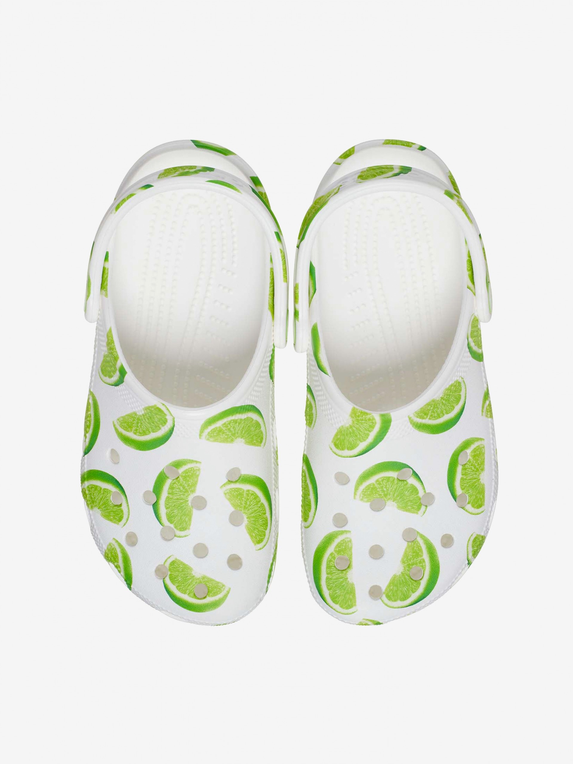 Crocs Classic Fresh Fruits White and Green Sandals