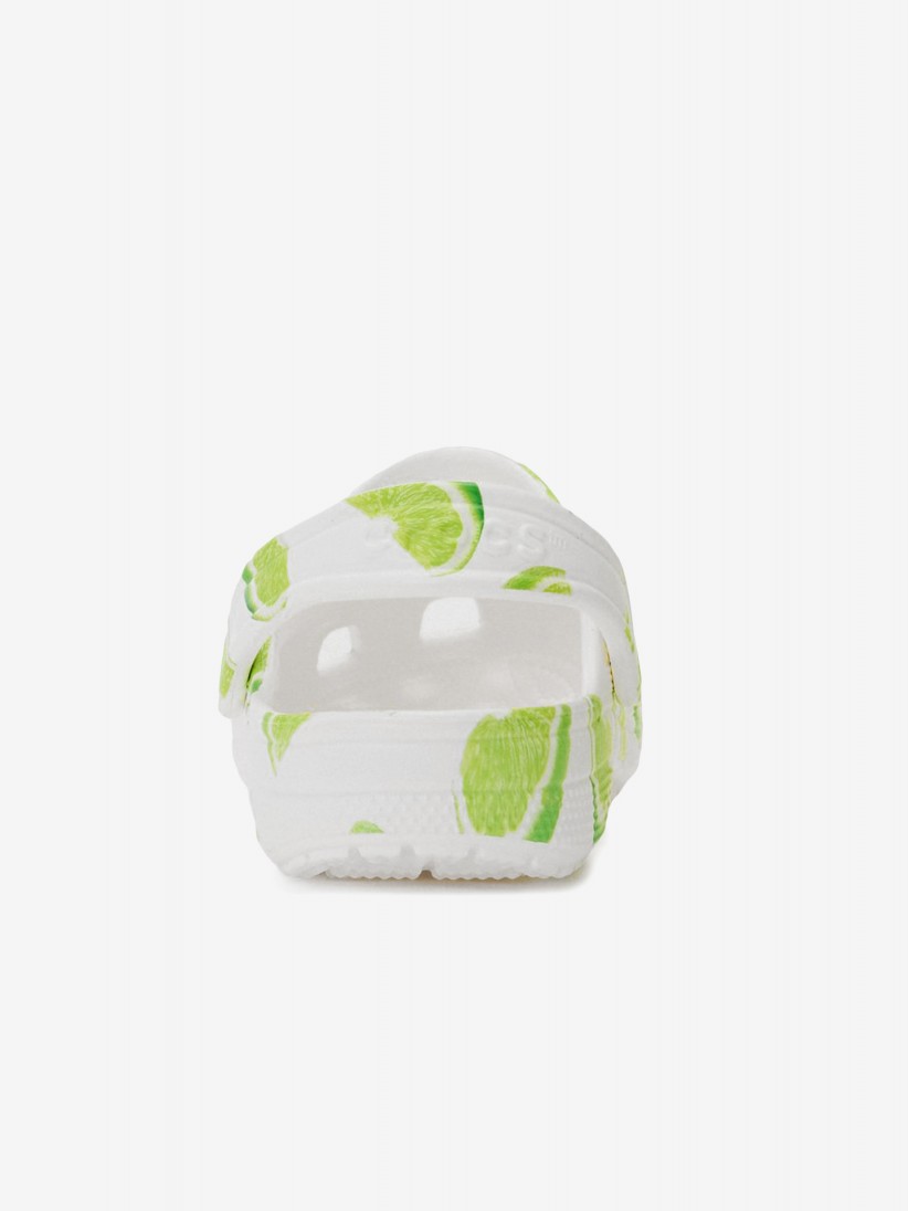 Sandlias Crocs Classic Fresh Fruits Brancas e Verdes
