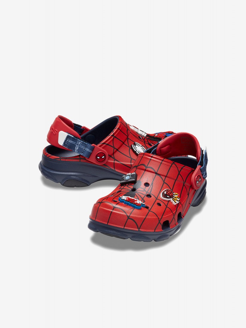 Sandlias Crocs Homem-Aranha All Terrain Toddler Vermelhas e Azuis