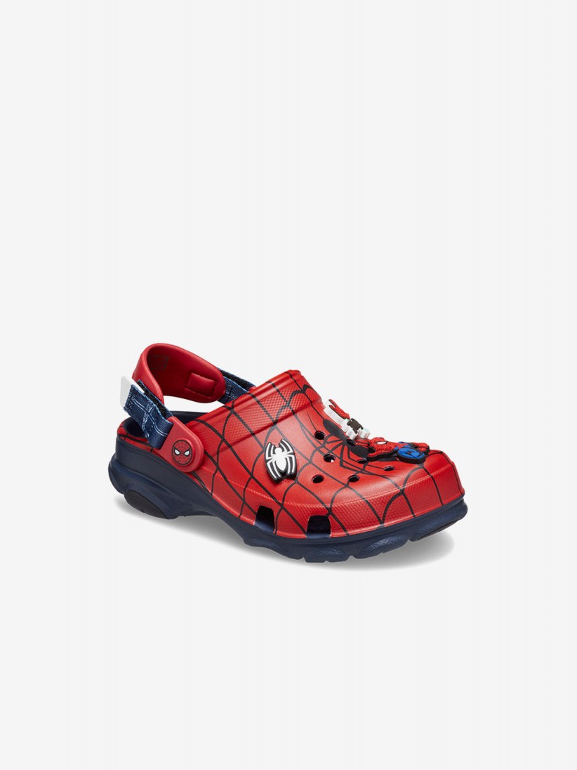 Sandlias Crocs Homem-Aranha All Terrain Toddler Vermelhas e Azuis