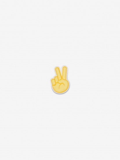 Pin Crocs Jibbitz Mano Signo de la Paz