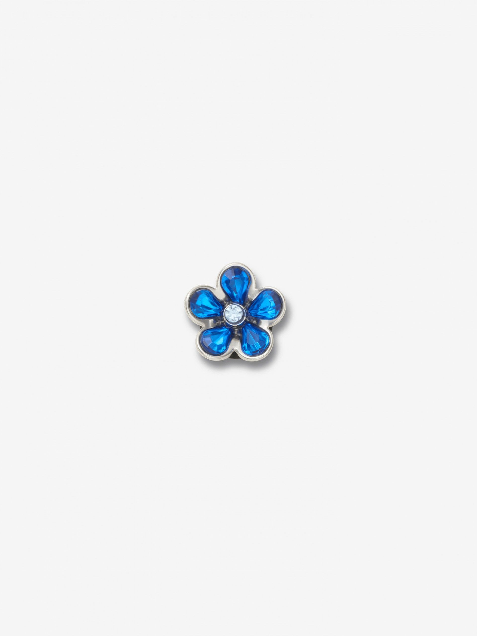 Pin Crocs Jibbitz Flor Azul e Prateada
