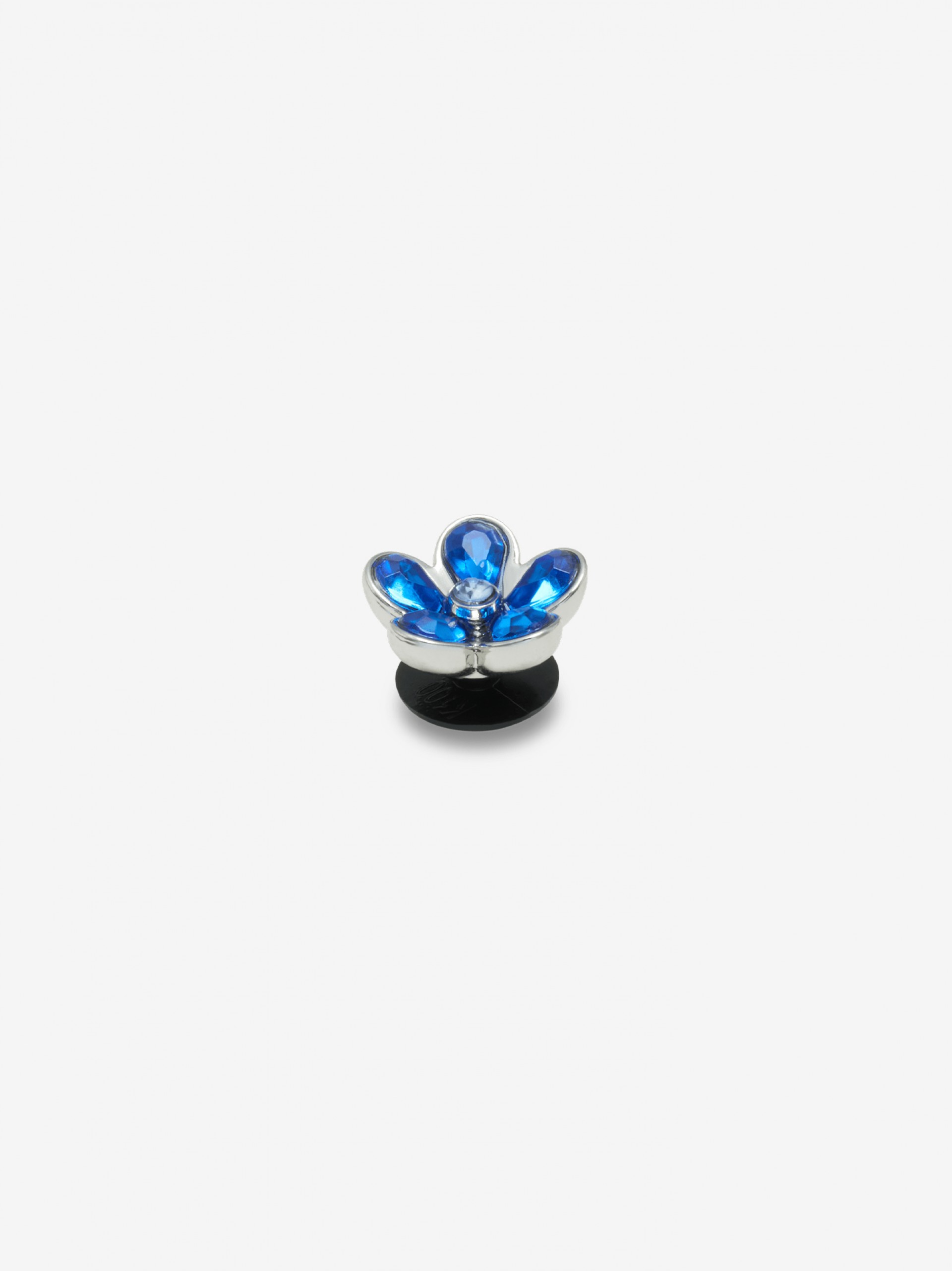 Pin Crocs Jibbitz Flor Azul e Prateada