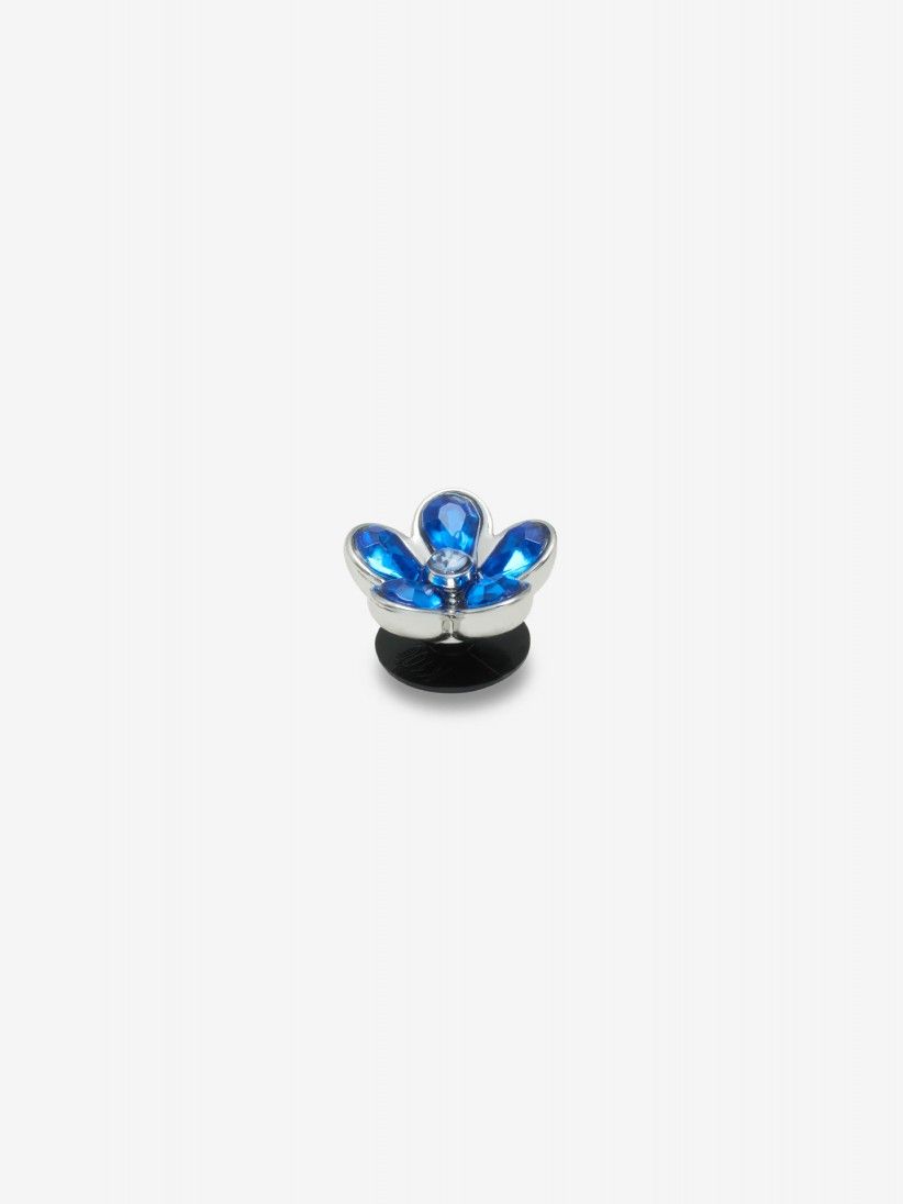 Pin Crocs Jibbitz Flor Azul e Prateada