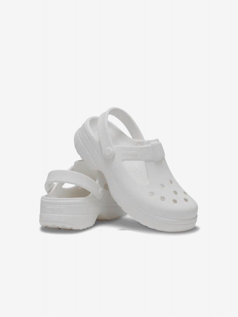 Sandlias Crocs Classic Mary Jane Kids Brancas