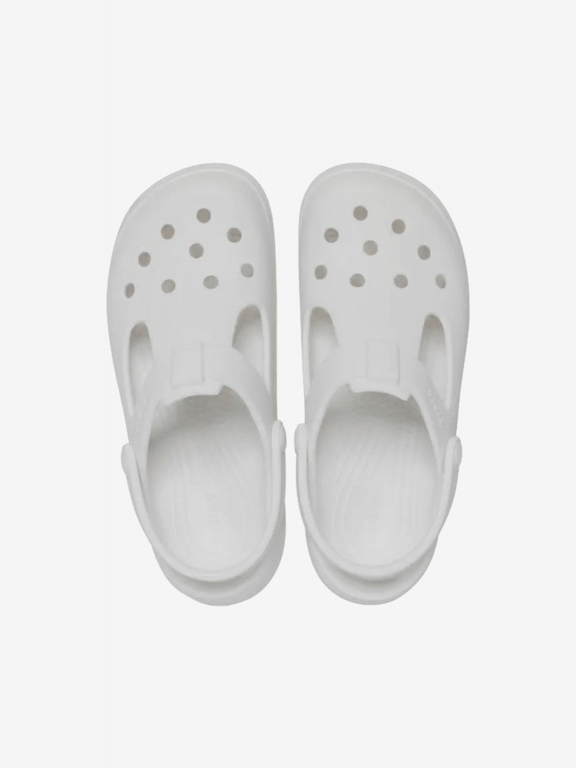 Sandlias Crocs Classic Mary Jane Kids Brancas