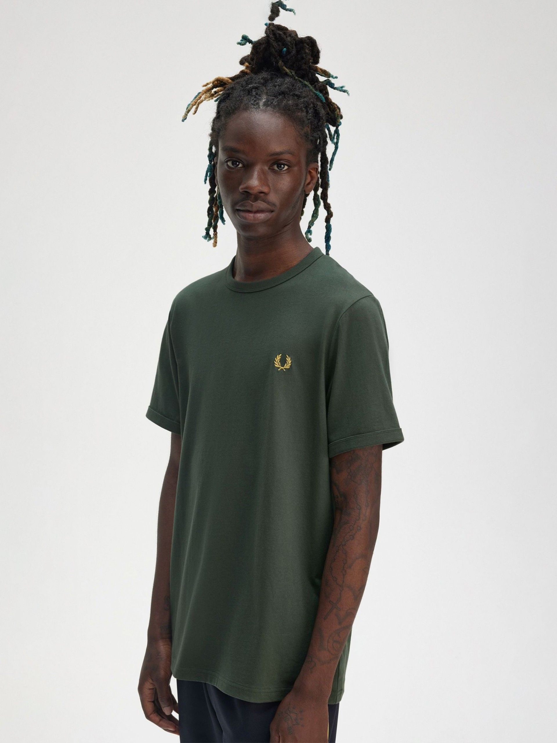 T-shirt Fred Perry Ringer Verde