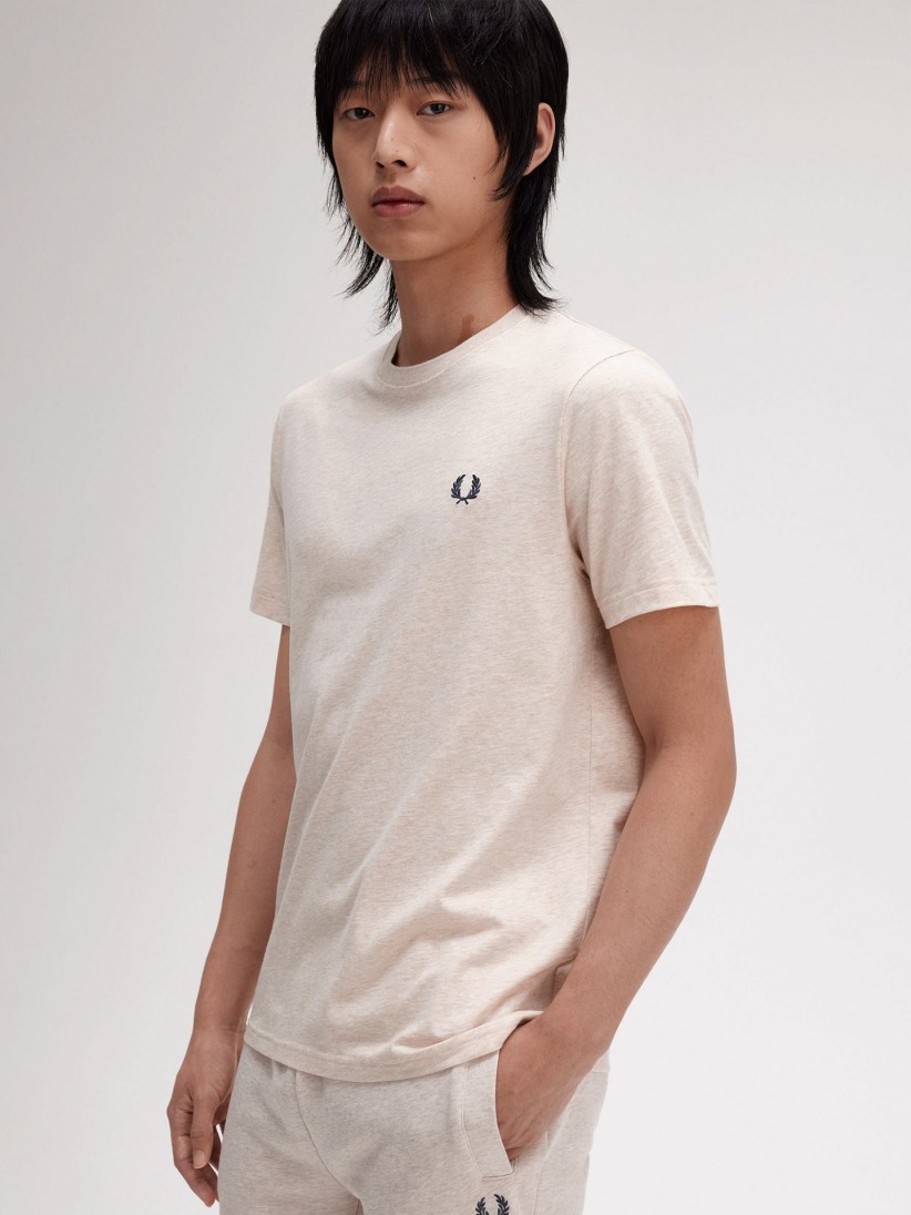 Fred Perry Crew Neck Beige T-shirt