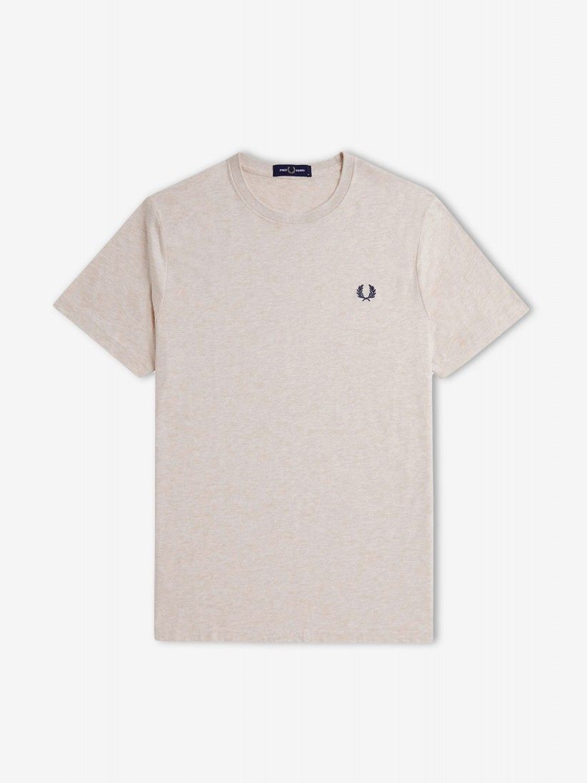 Tシャツ・カットソー FRED PERRY Men T-shirt Beige M1600 W50 Fred Perry Crew Neck Beige T-shirt - M1600-W50 - BZR Online