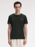 Fred Perry Twin Tipped Green and White T-shirt