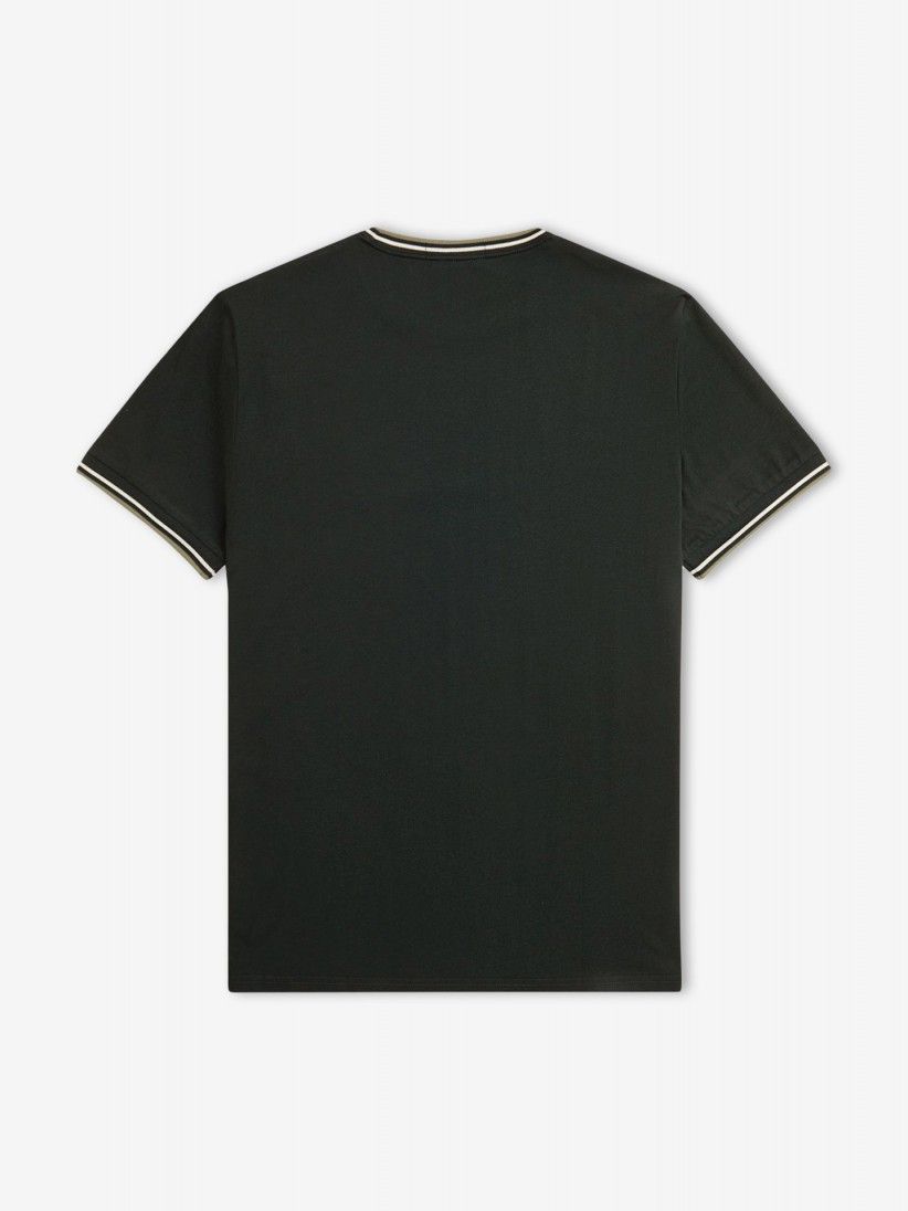 Fred Perry Twin Tipped Green and White T-shirt