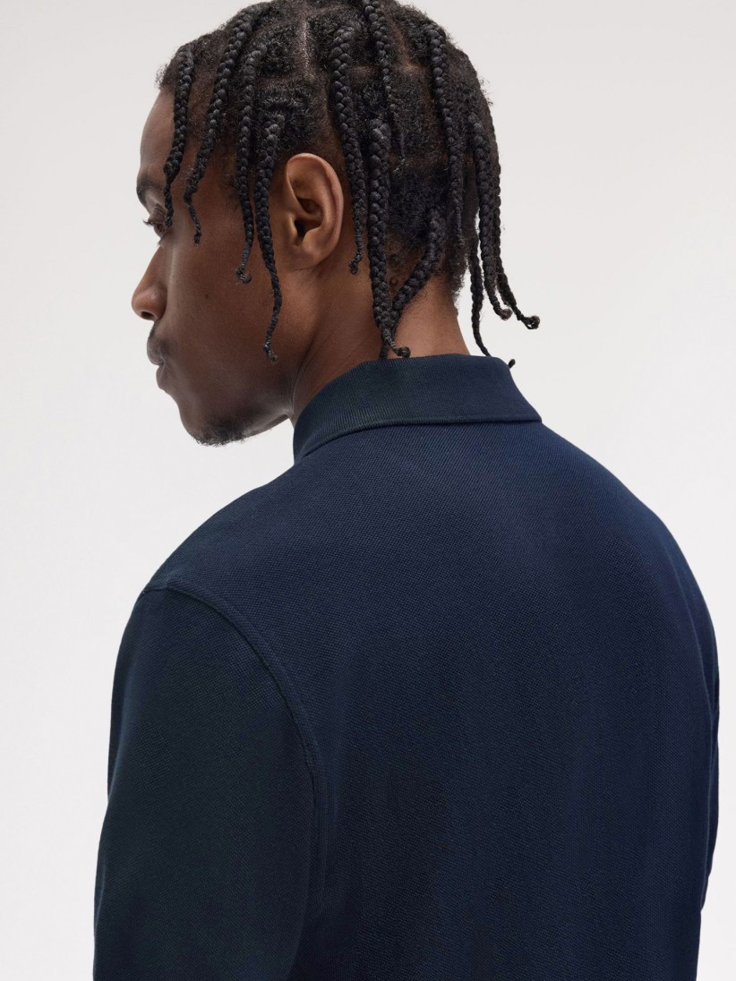 Fred Perry Striped Blue Polo Shirt