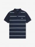 Fred Perry Striped Blue Polo Shirt