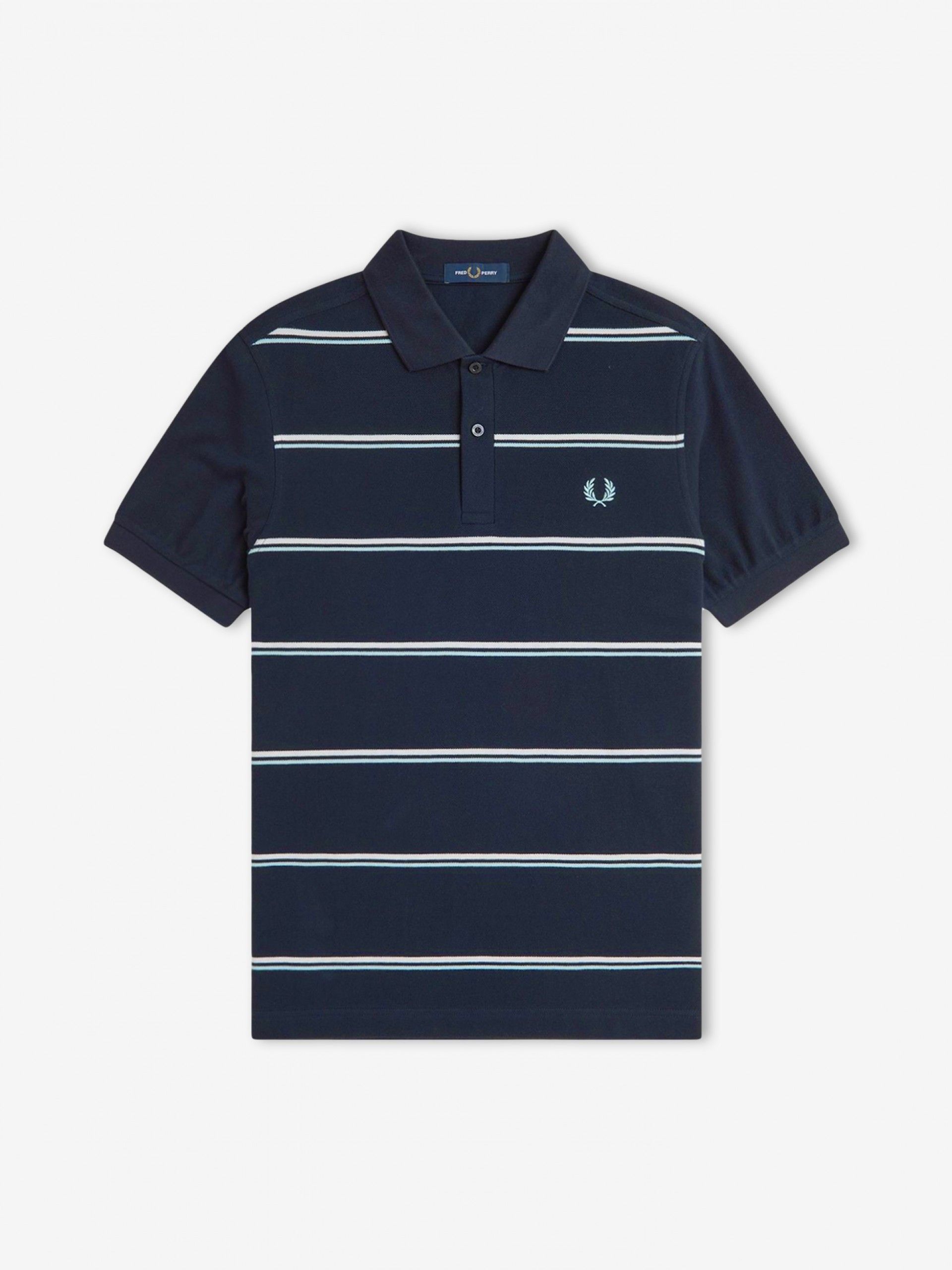 Polo Fred Perry De Rayas Azul