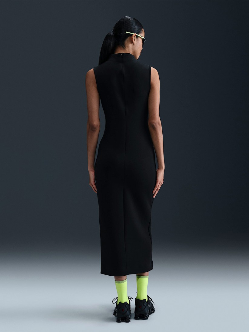 ワンピース NIKE Woman Dress Black HJ1385 010 Nike Sportswear Tech Fleece Black Dress For Women - HJ1385