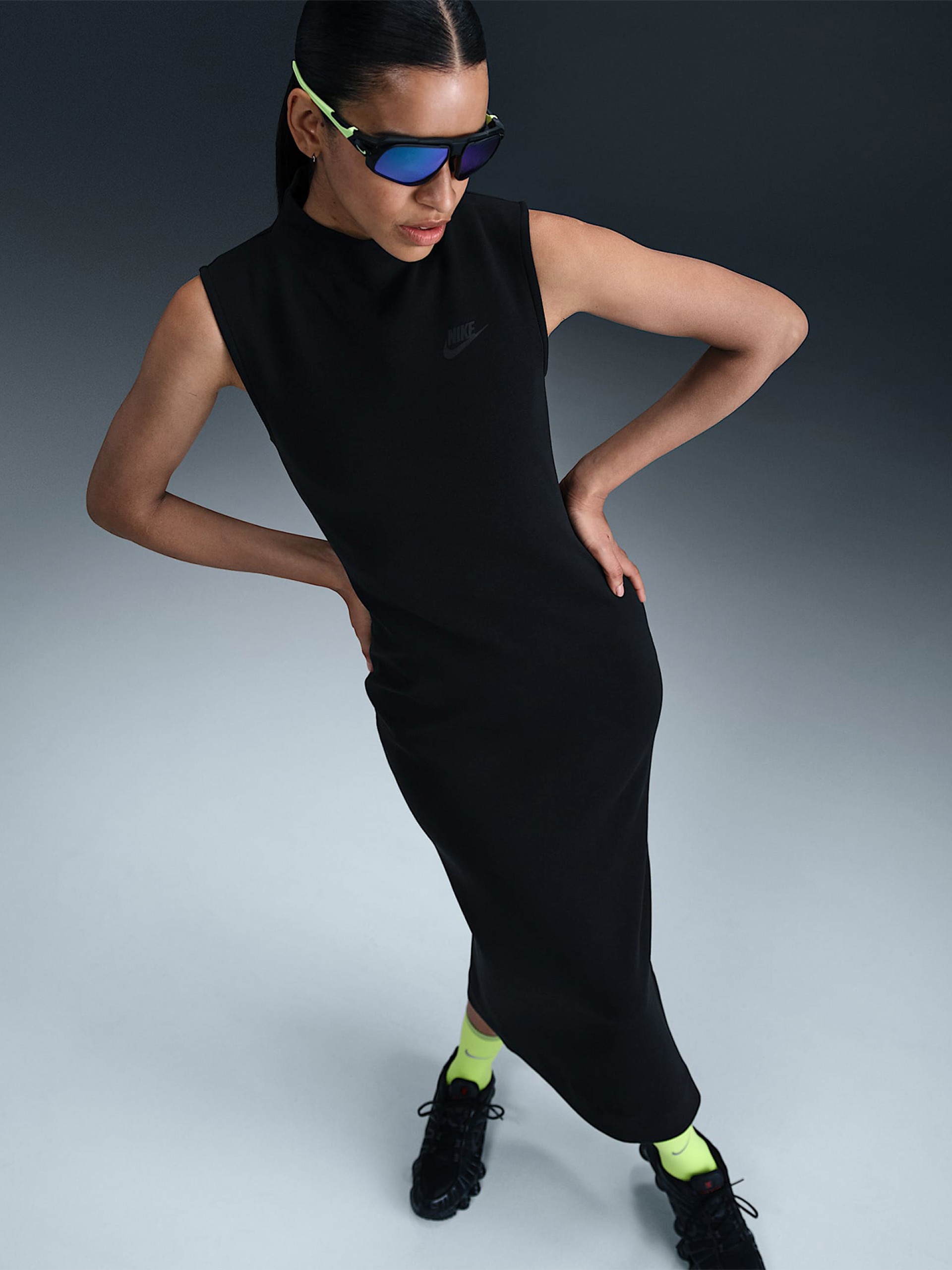 Nike Sportswear Tech Fleece Black Dress For Women