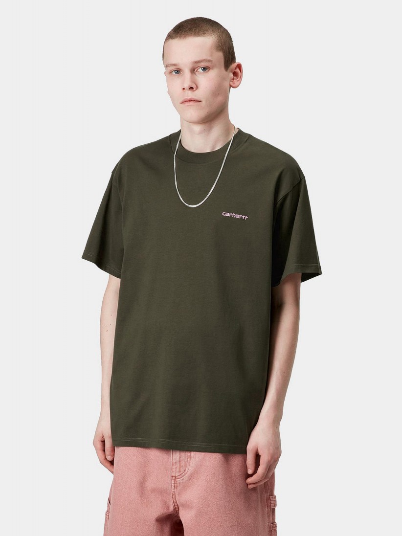 T-shirt Carhartt WIP Script Embroidery Verde