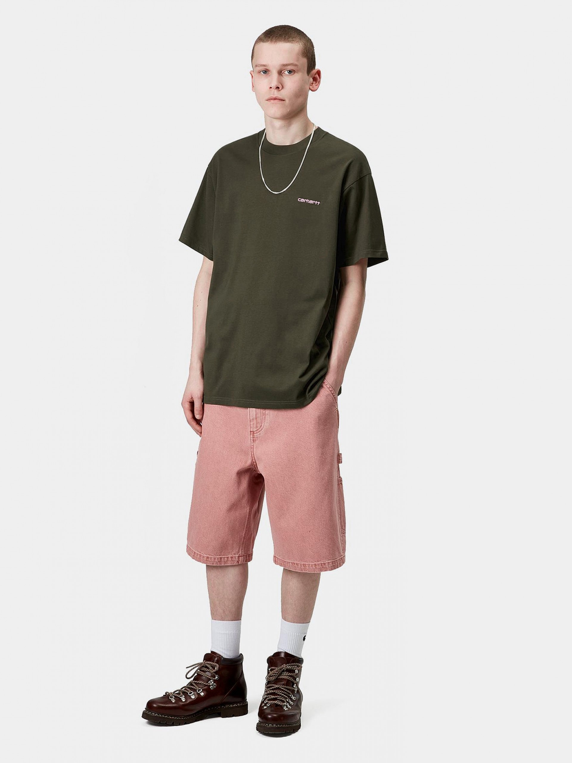 Carhartt WIP Script Embroidery Green T-shirt