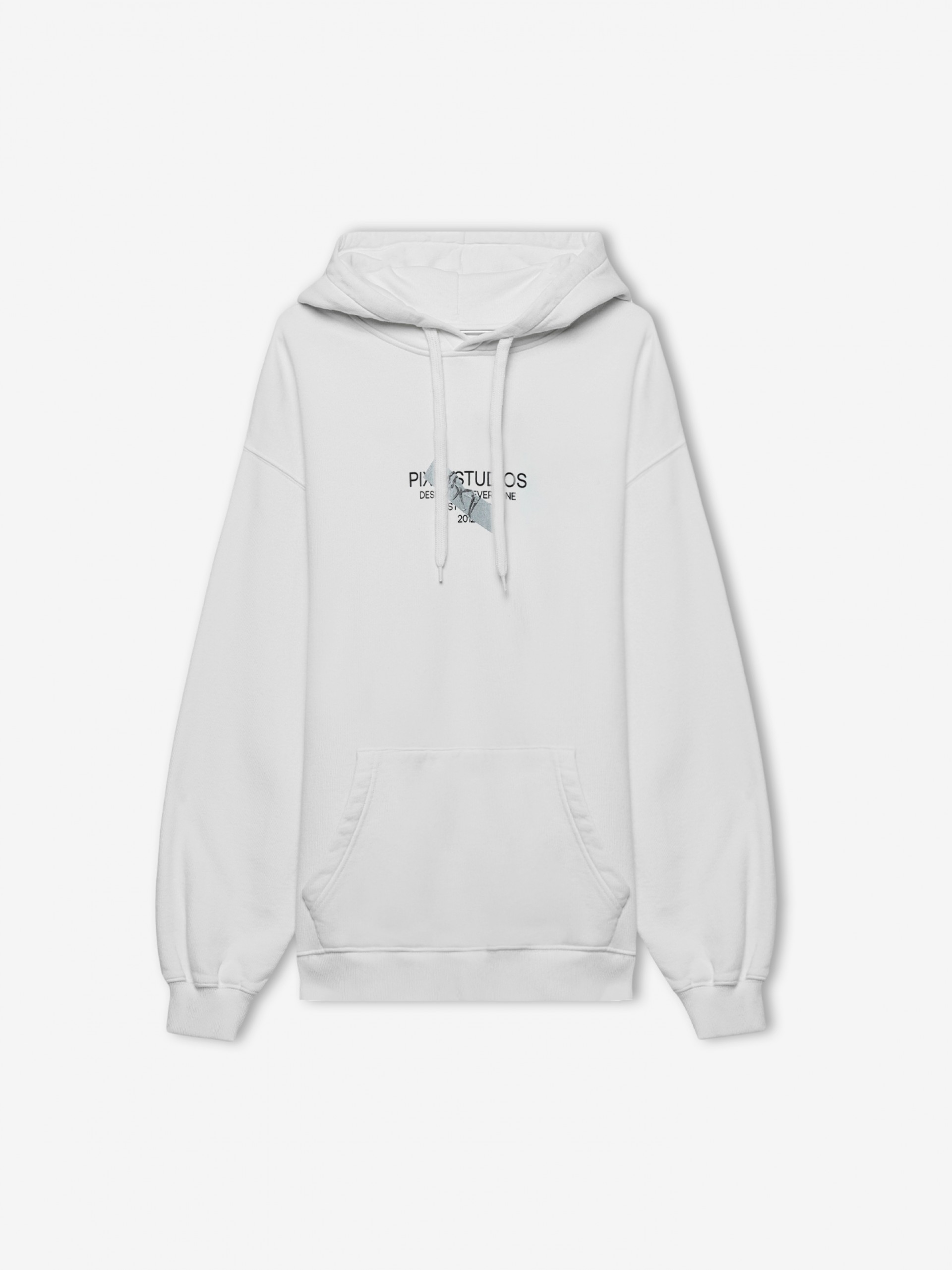 Sudadera con Capucha Pixis The Design Blanca