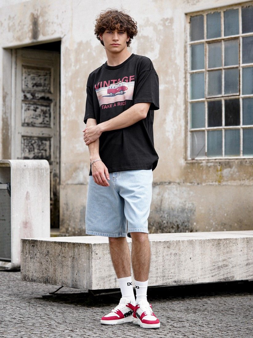 Pixis Vintage Summer Black T-shirt Pixis Vintage Summer Black T-shirt