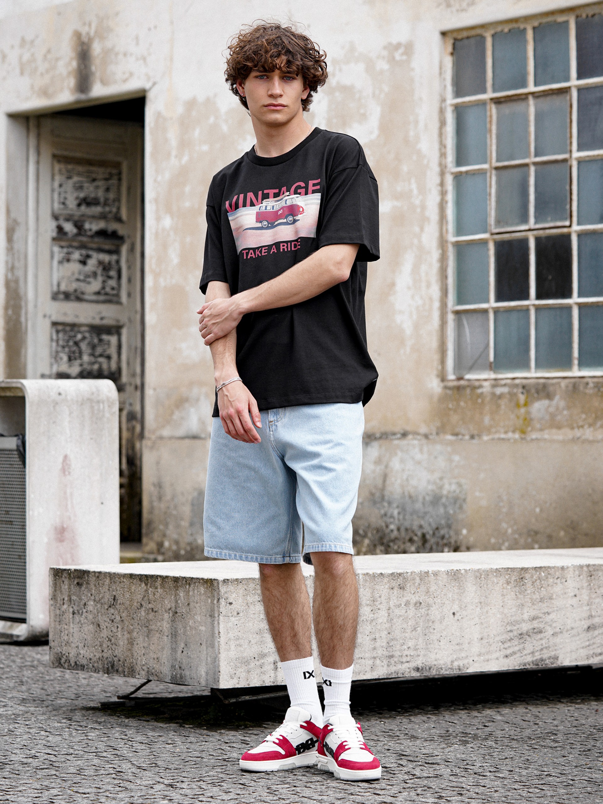 Pixis Vintage Summer Black T-shirt