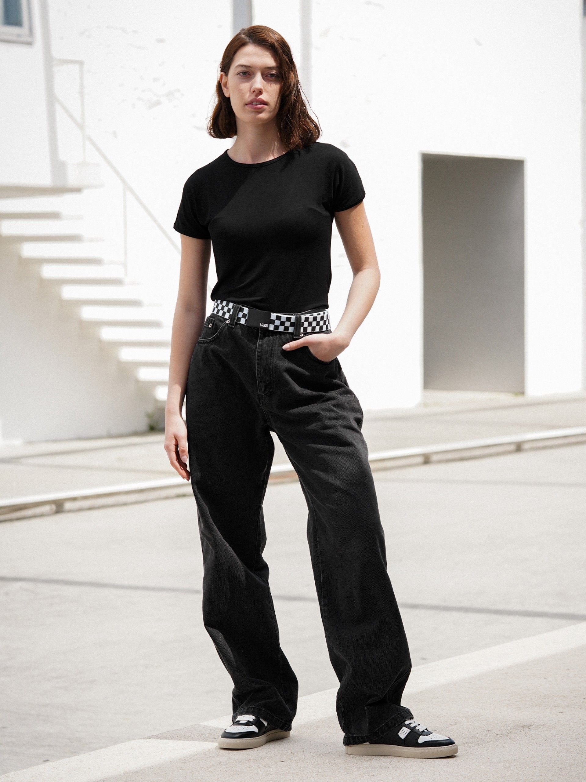 Pantalones Vaqueros Pixis Cannes Negros