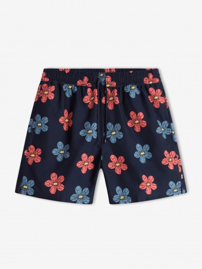 Vans Primary Print Blue Printed Swimming Shorts