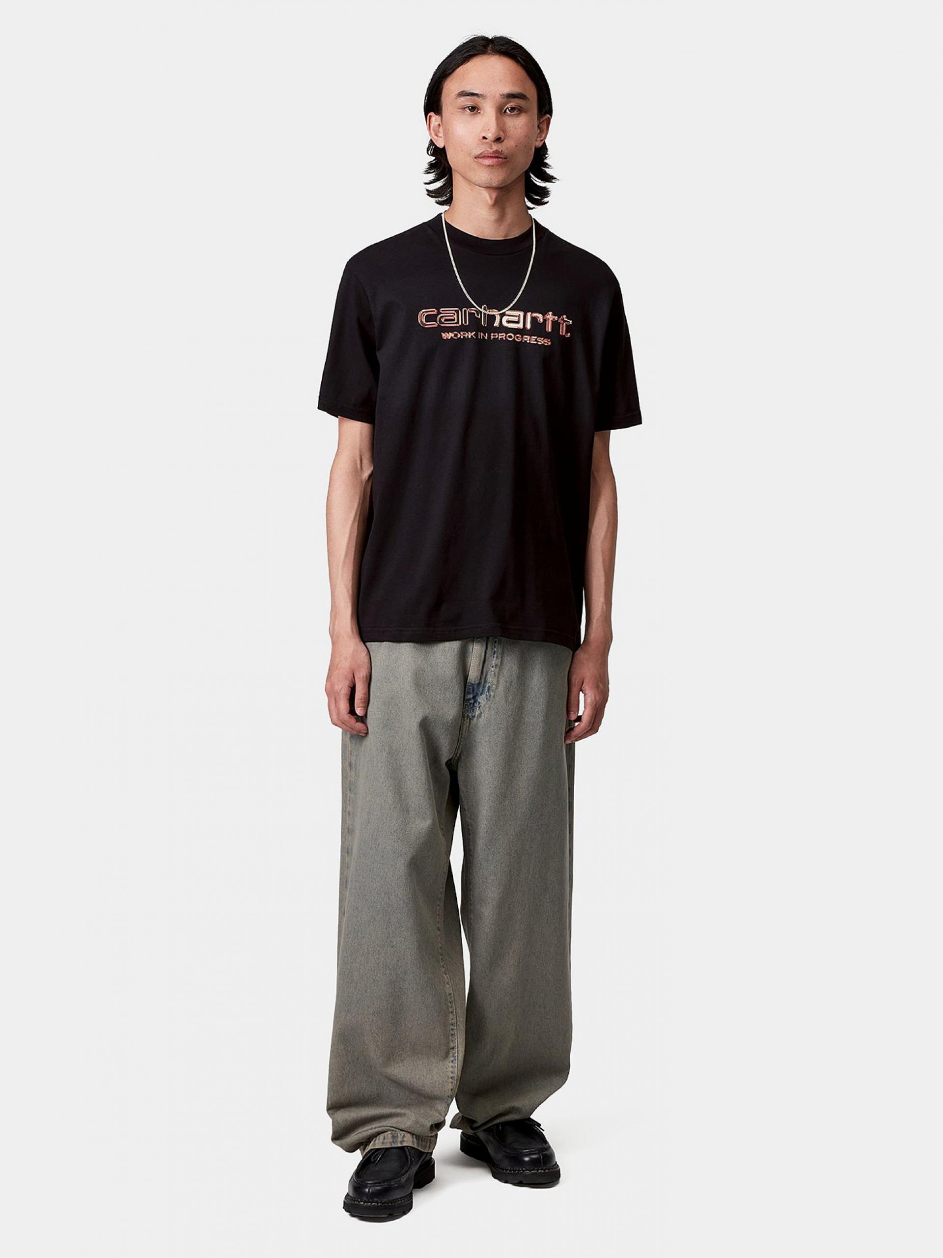 T-shirt Carhartt WIP Solar Chrome Script Preta