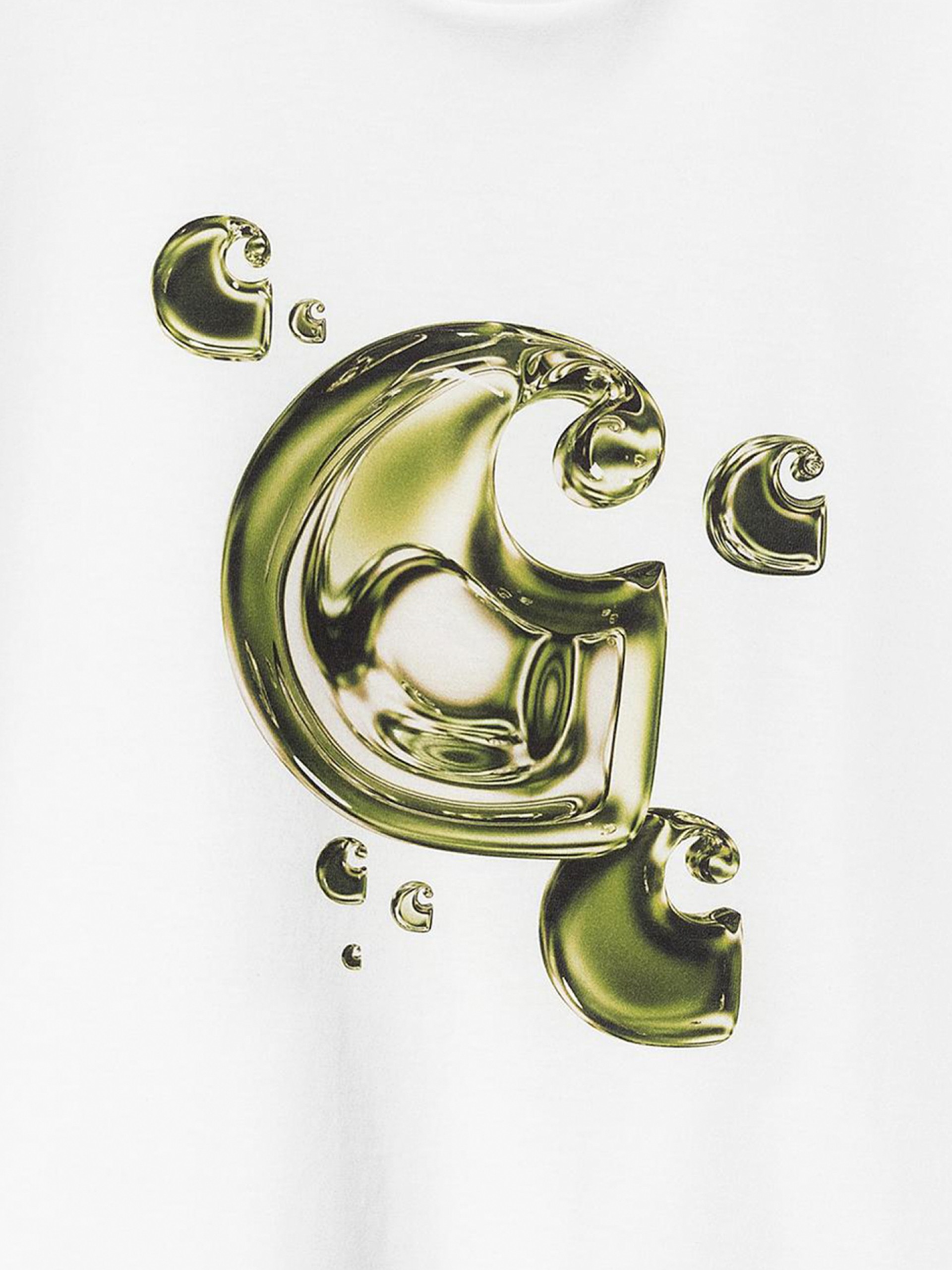 T-shirt Carhartt WIP Solar Chrome C-Logo Branca