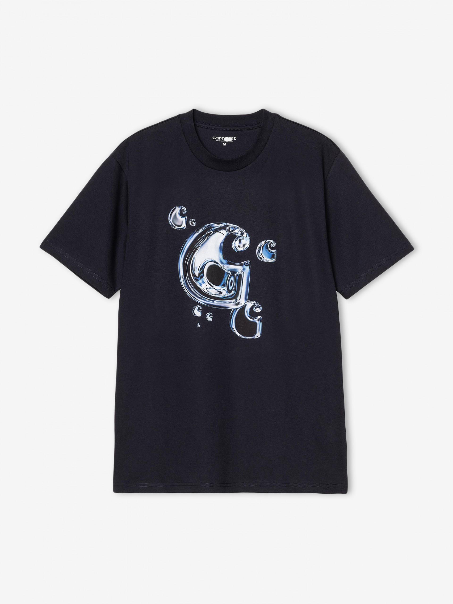 T-shirt Carhartt WIP Solar Chrome C-Logo Azul