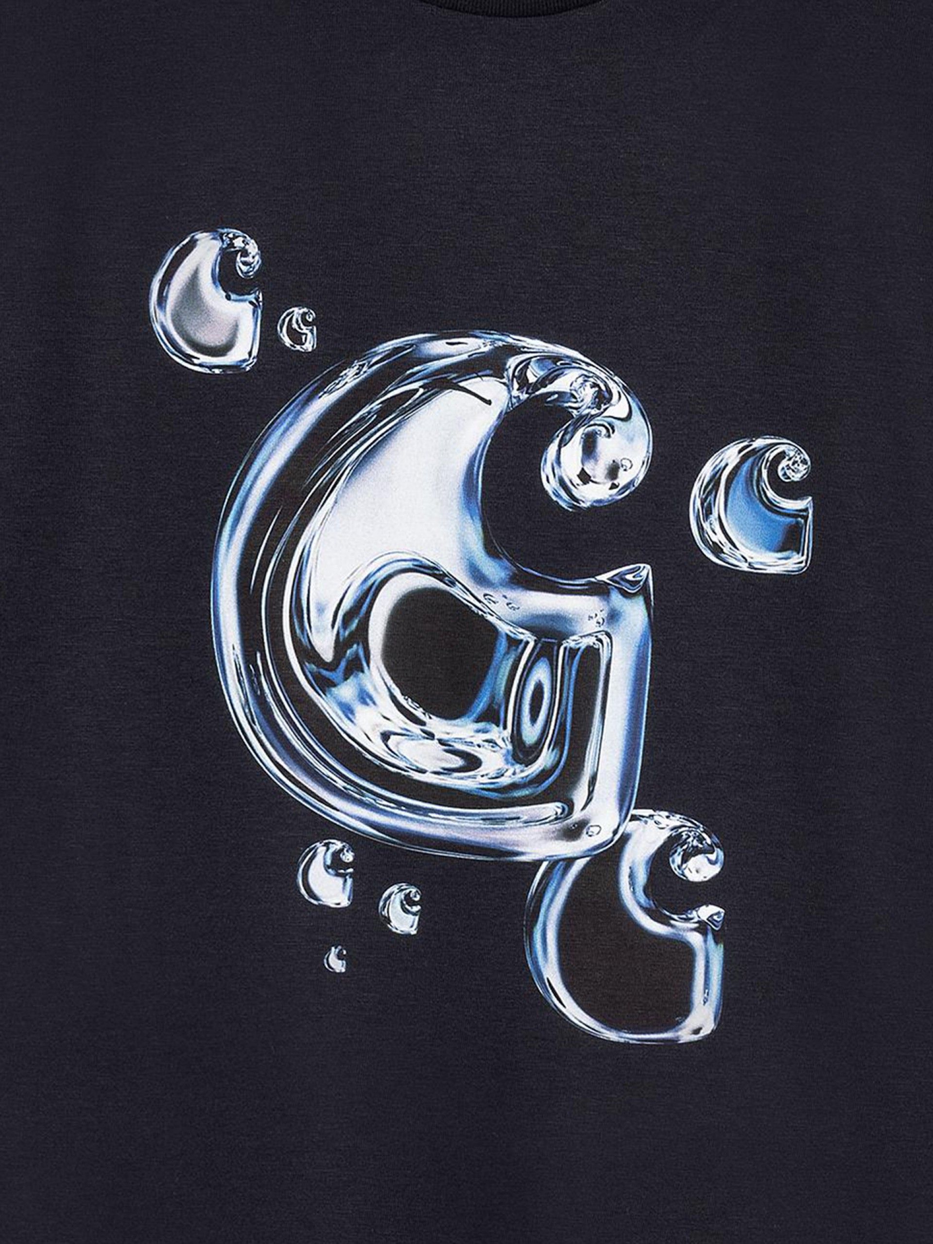 T-shirt Carhartt WIP Solar Chrome C-Logo Azul