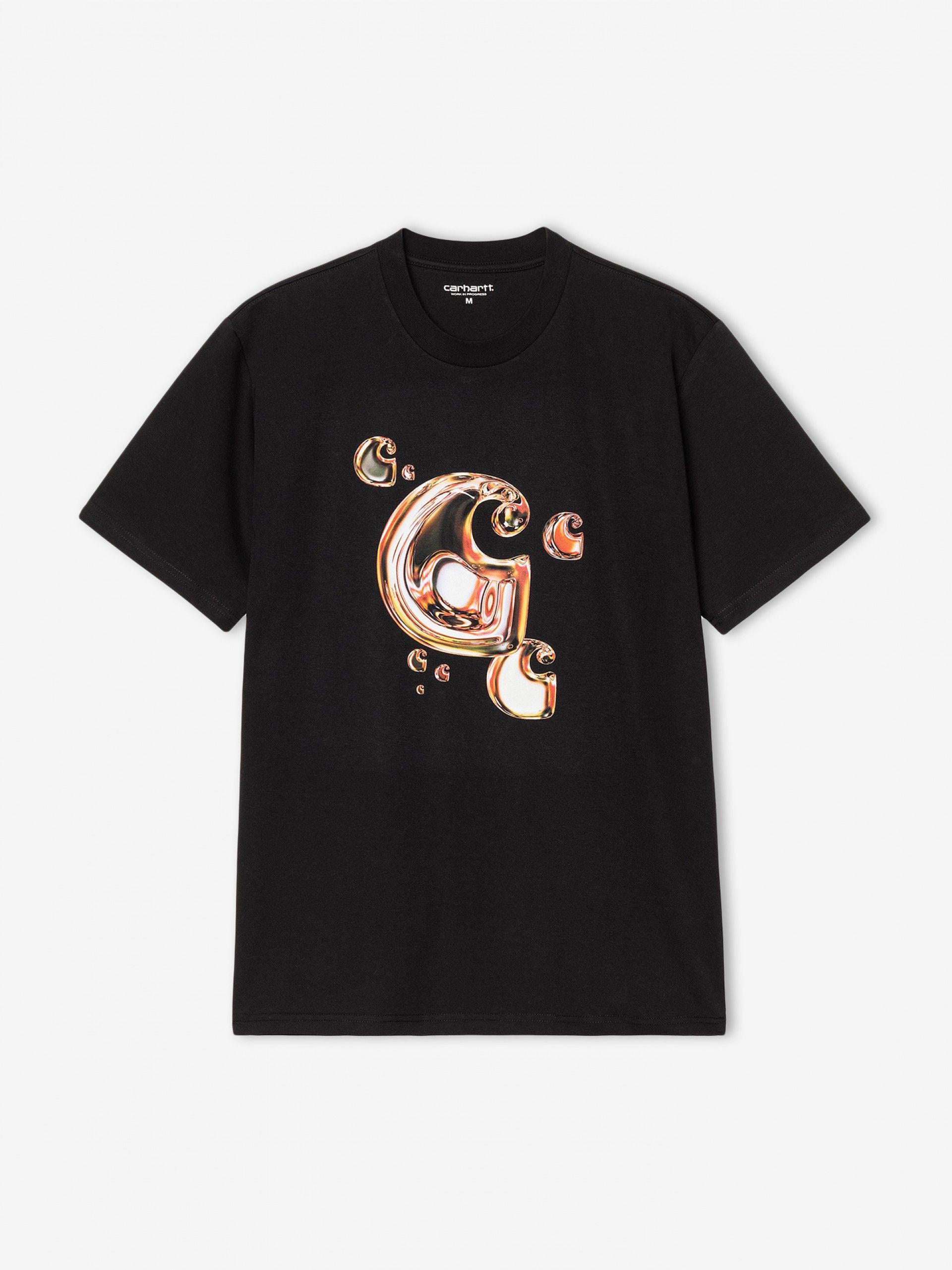 T-shirt Carhartt WIP Solar Chrome C-Logo Preta