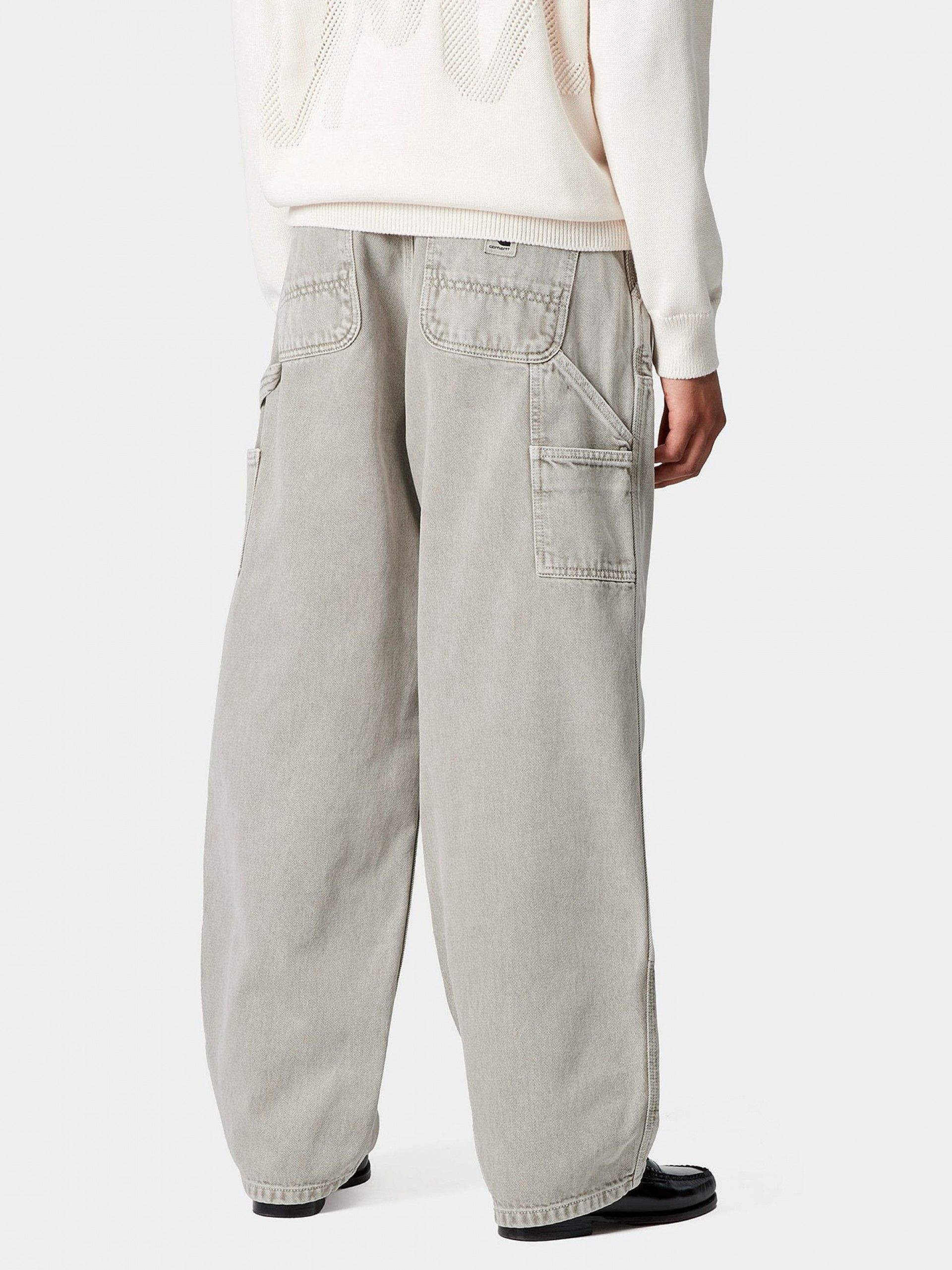 Pantalones Vaqueros Carhartt WIP Brandon Double Knee W Grises