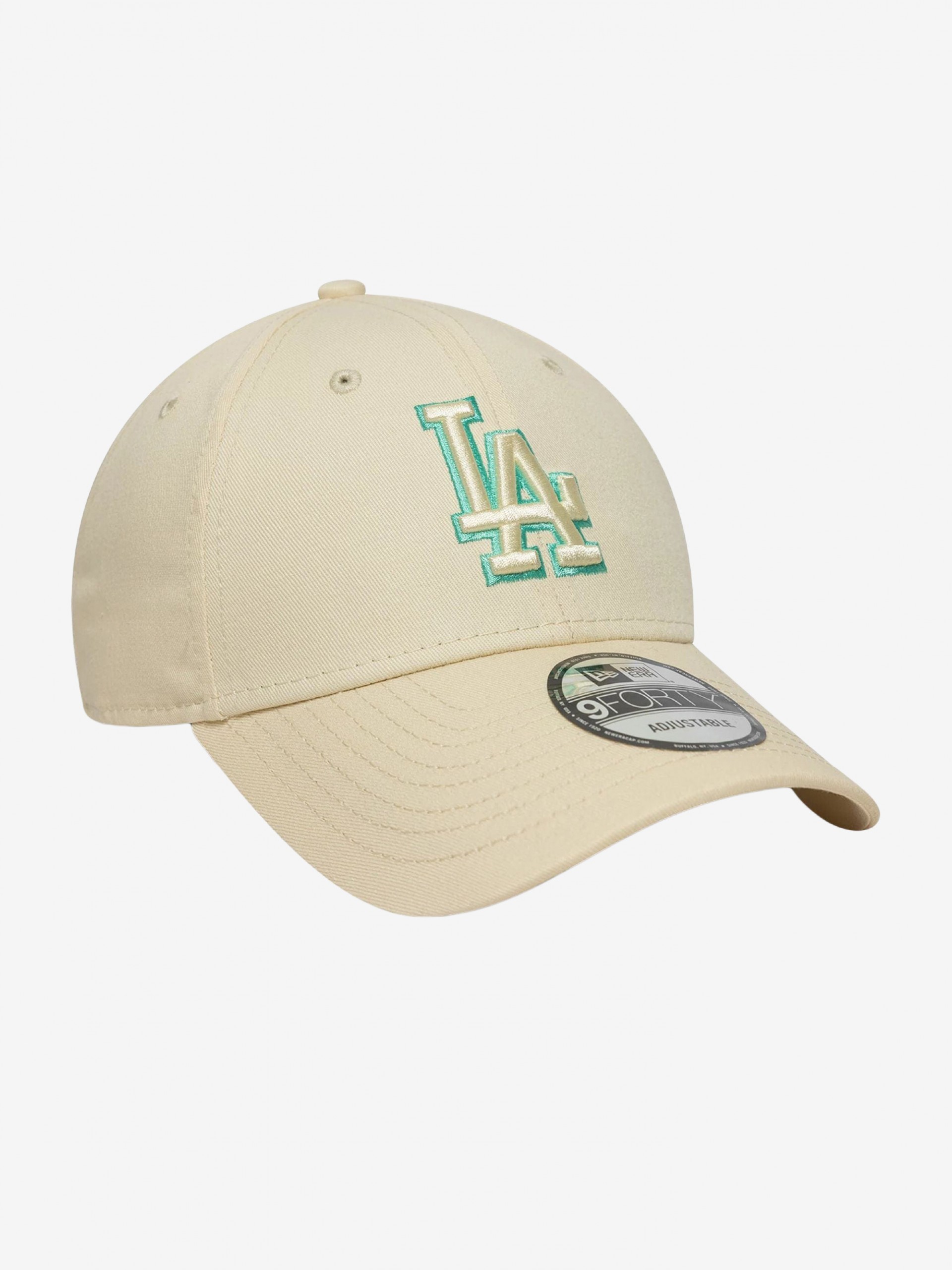 New Era LA Dodgers Team Outline 9FORTY Beige Cap