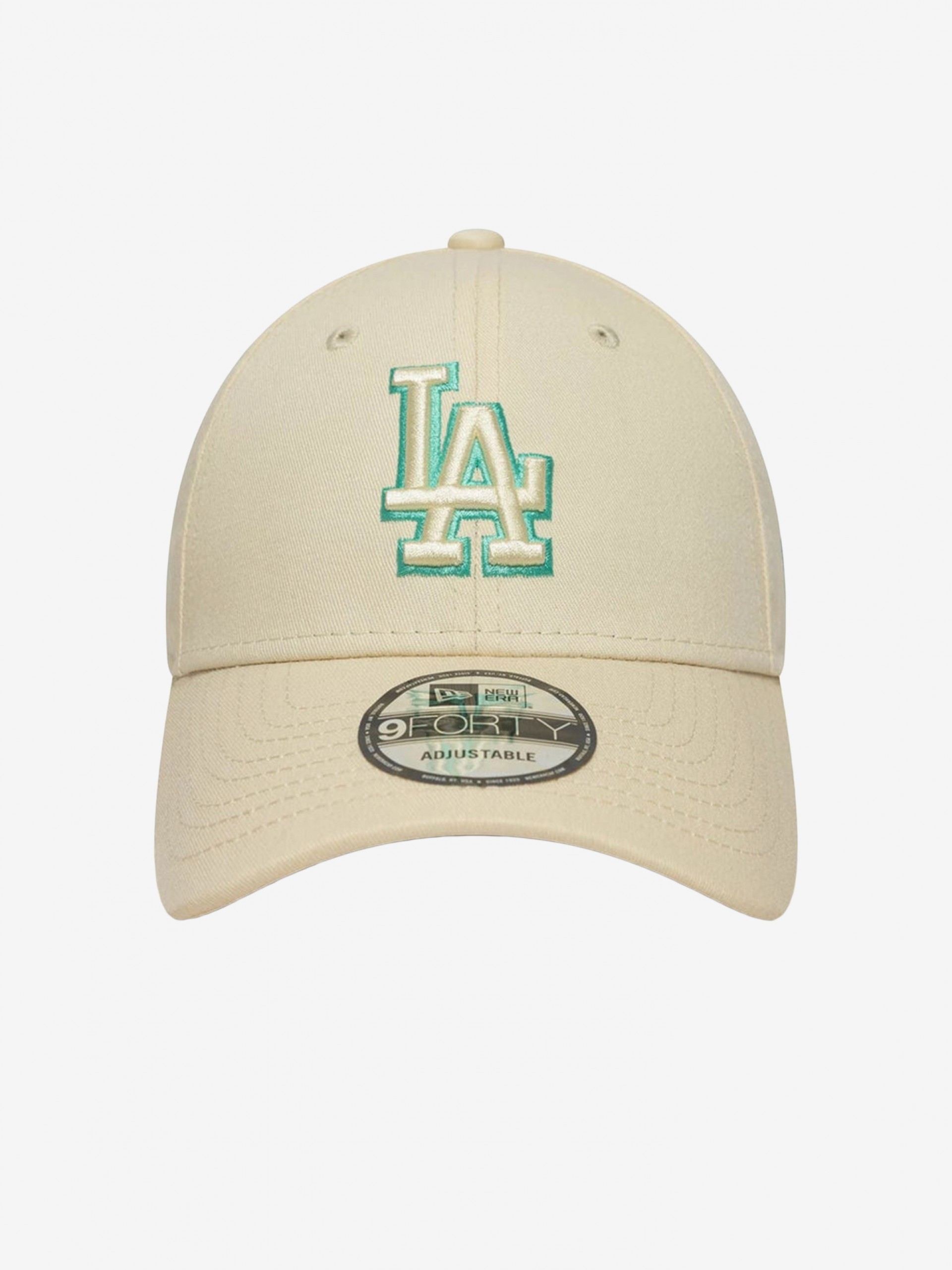 New Era LA Dodgers Team Outline 9FORTY Beige Cap