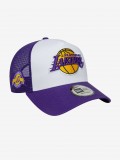Bon New Era LA Lakers Side Patch 9FORTY Trucker Roxo e Branco