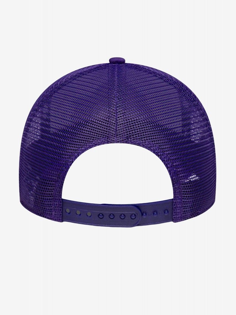 Bon New Era LA Lakers Side Patch 9FORTY Trucker Roxo e Branco