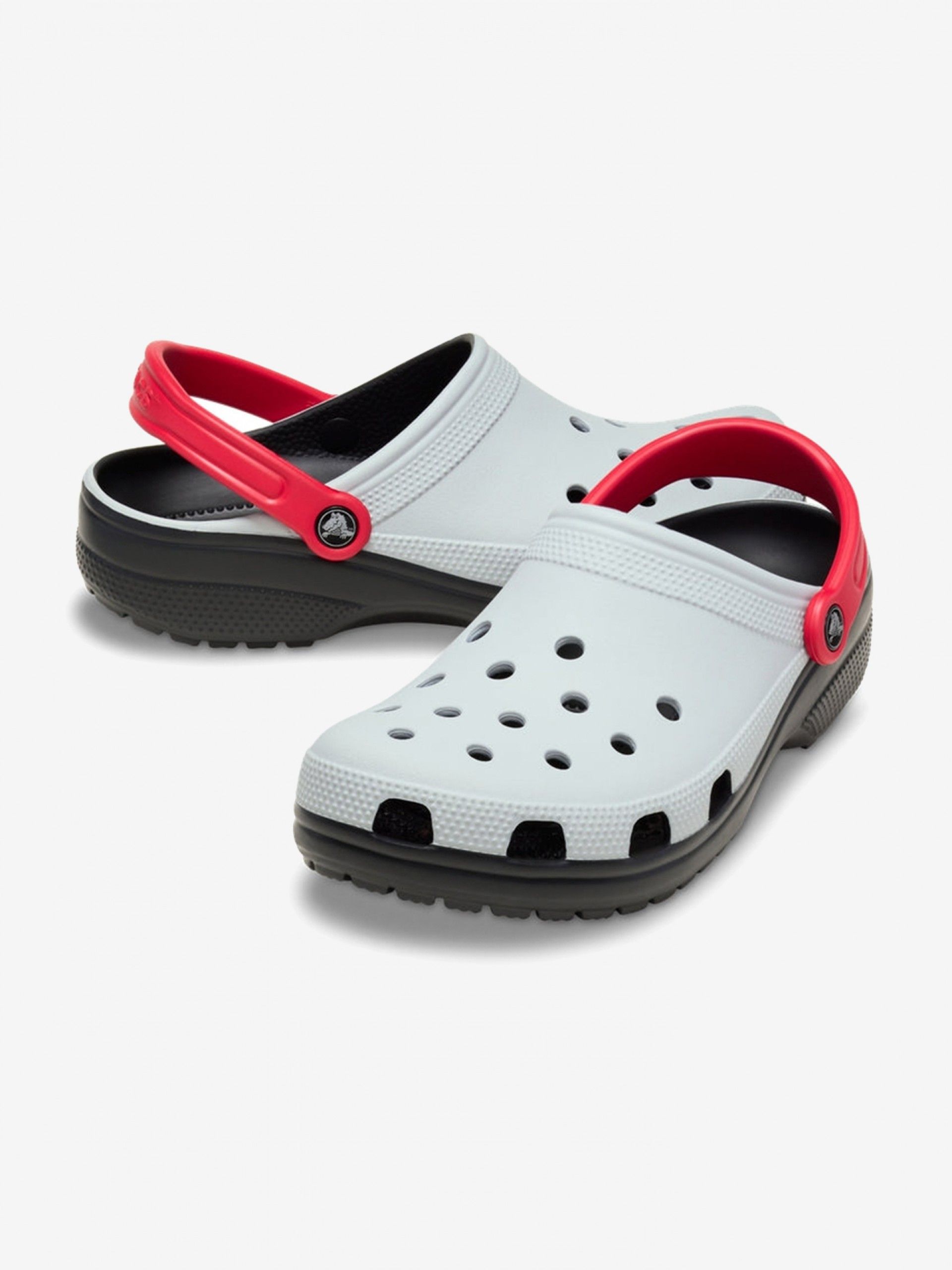 Sandálias Crocs Classic Retro Sport Cinzentas e Vermelhas