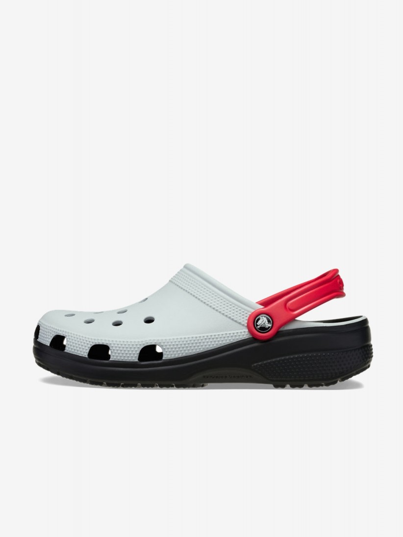 Sandlias Crocs Classic Retro Sport Cinzentas e Vermelhas