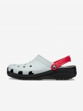 Sandlias Crocs Classic Retro Sport Cinzentas e Vermelhas