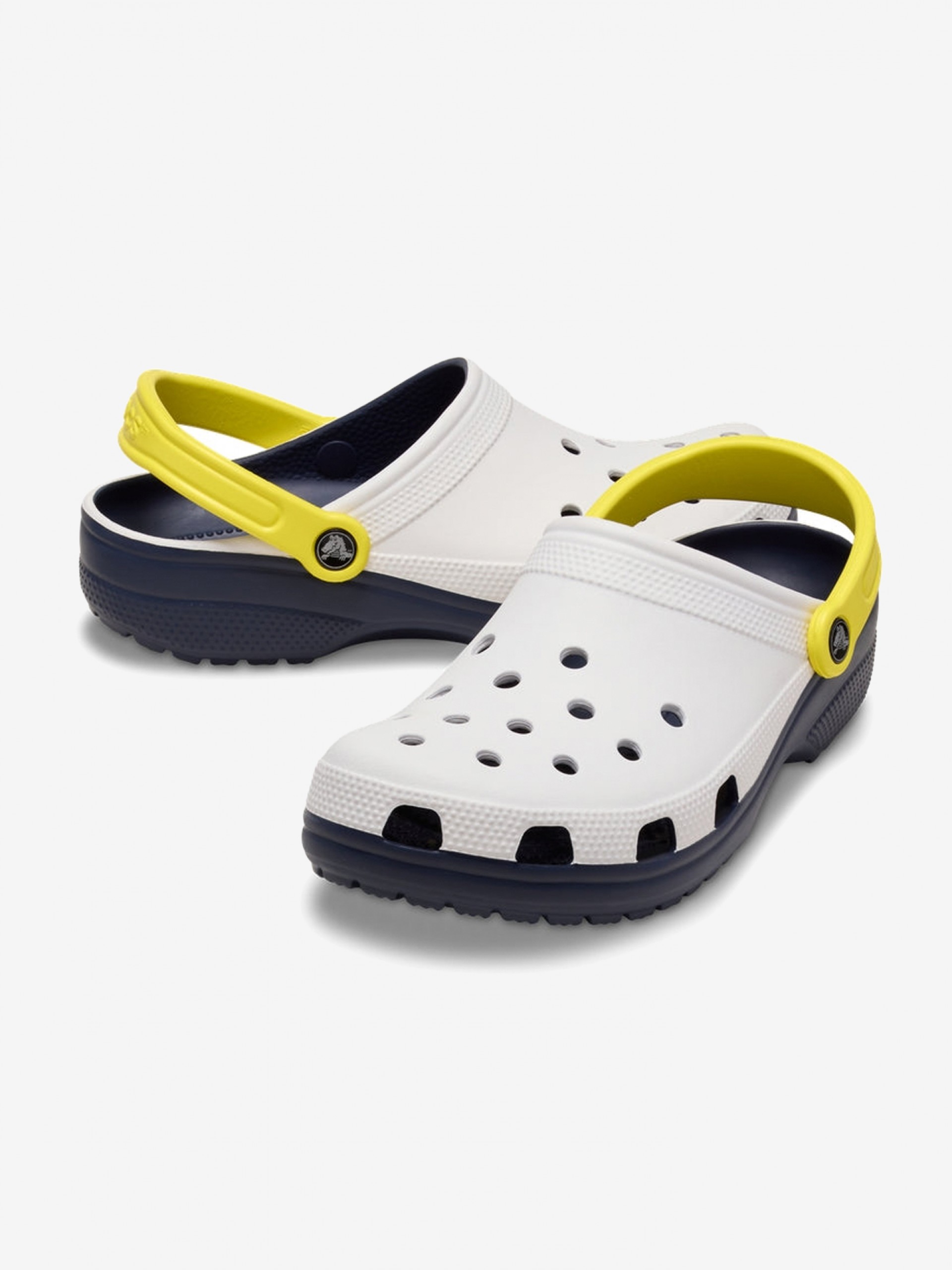 Crocs Classic Retro Sport Grey and Yellow Sandals