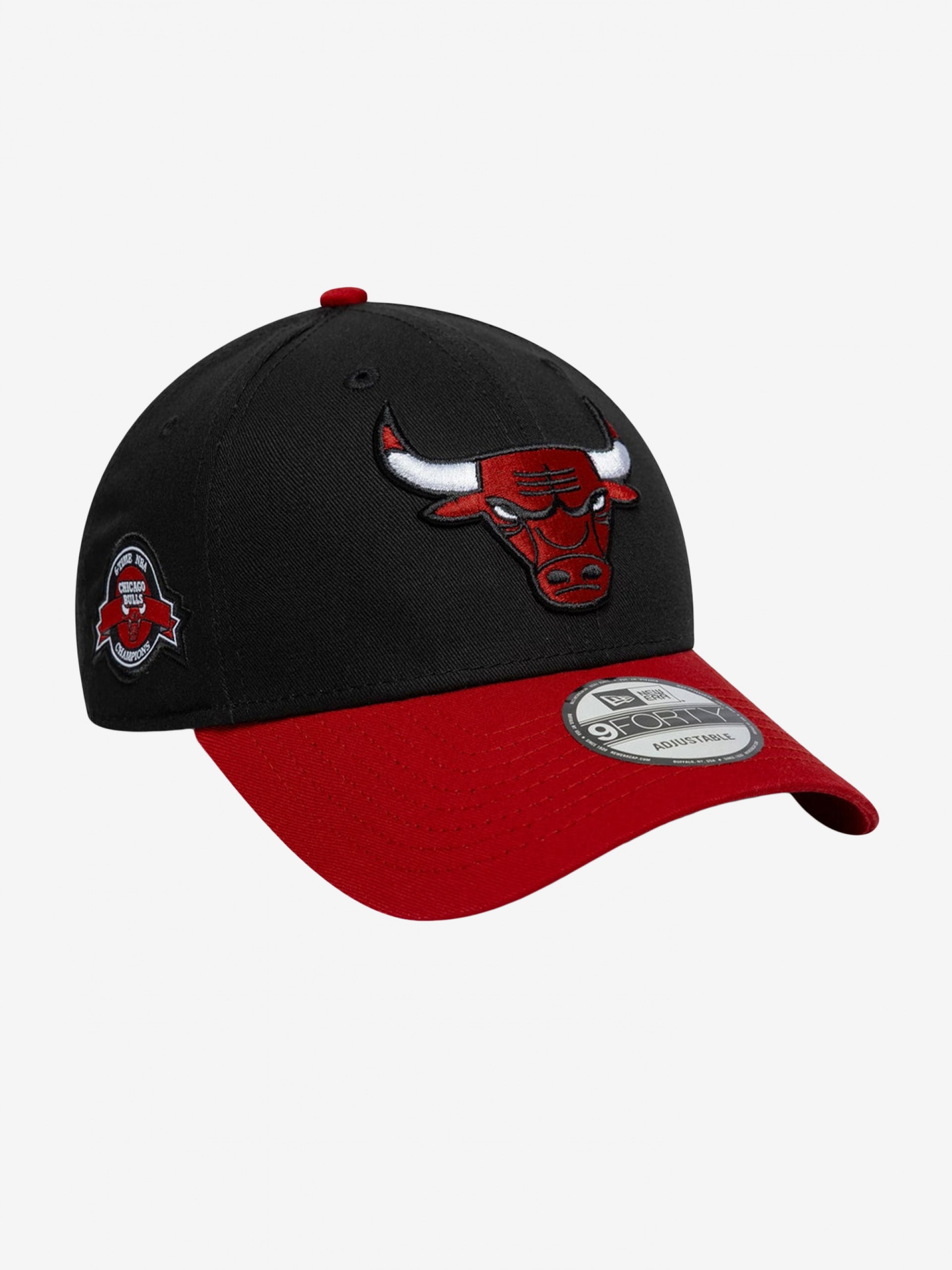 Boné New Era Chicago Bulls League Essential 9FORTY Preto e Vermelho